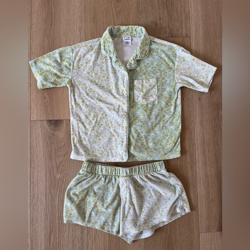 Art class kids pj 2 pc set Sz L ( 10-12) green *E12